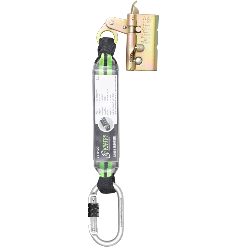  Fall arrester on Polyamide twisted Rope with energy absorbing lanyard