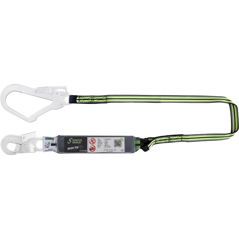 Longe en sangle 1,50 m avec absorbeur d’énergie et connecteurs FA5020217 et FA5020755 Longe en sangle 1,50 m avec absorbeur d’énergie et connecteurs FA5020217 et FA5020755