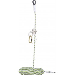 Fall arrester on kernmantle rope