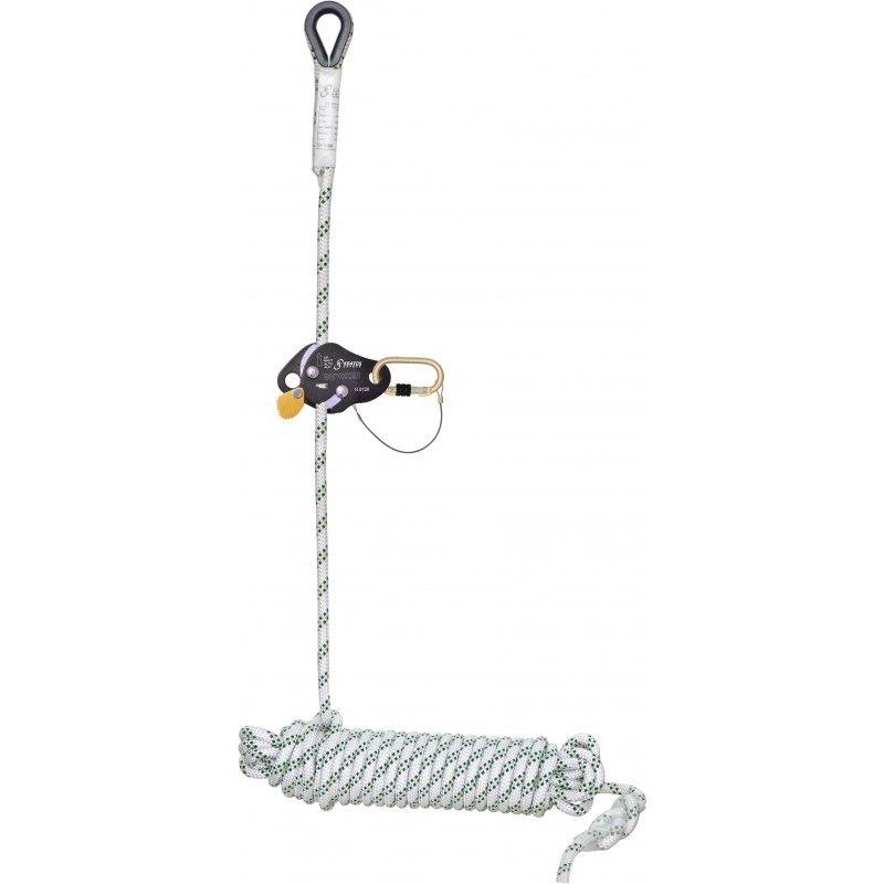 Compact Fall Arrester on kernmantle rope with a 12 mm diameter
