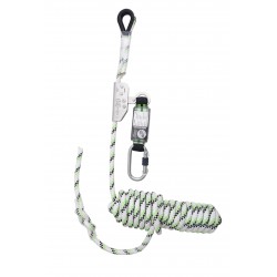 Guided type fall arrester on Kernmantle rope
