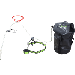 2 in 1 fall arrest system with pre-incorporated evacuation feature, 50 mtr