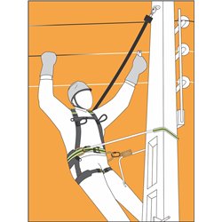 HELIXON cable, anticaída retráctil de 3,50 m, para uso vertical
