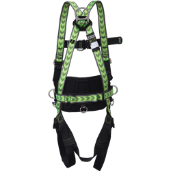 Body harness 2 attachment points with belt and automatic buckles