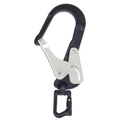 Aluminum rebar hook with openable termination eye