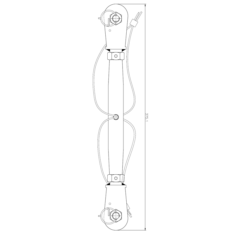 Tensor con clavija para línea de vida KS-Line Tensor con clavija para línea de vida KS-Line
