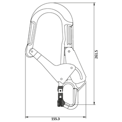 Aluminum rebar hook with openable termination eye