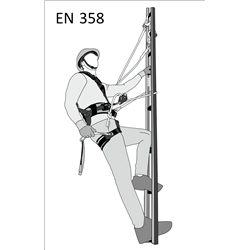 Cordino in corda intrecciata per il posizionamento sul lavoro con tenditore a camma , lunghezza max. 5 m