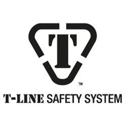 T-LINE, Anticaídas retráctil con doble cable de seguridad de acero, lg. 12 m