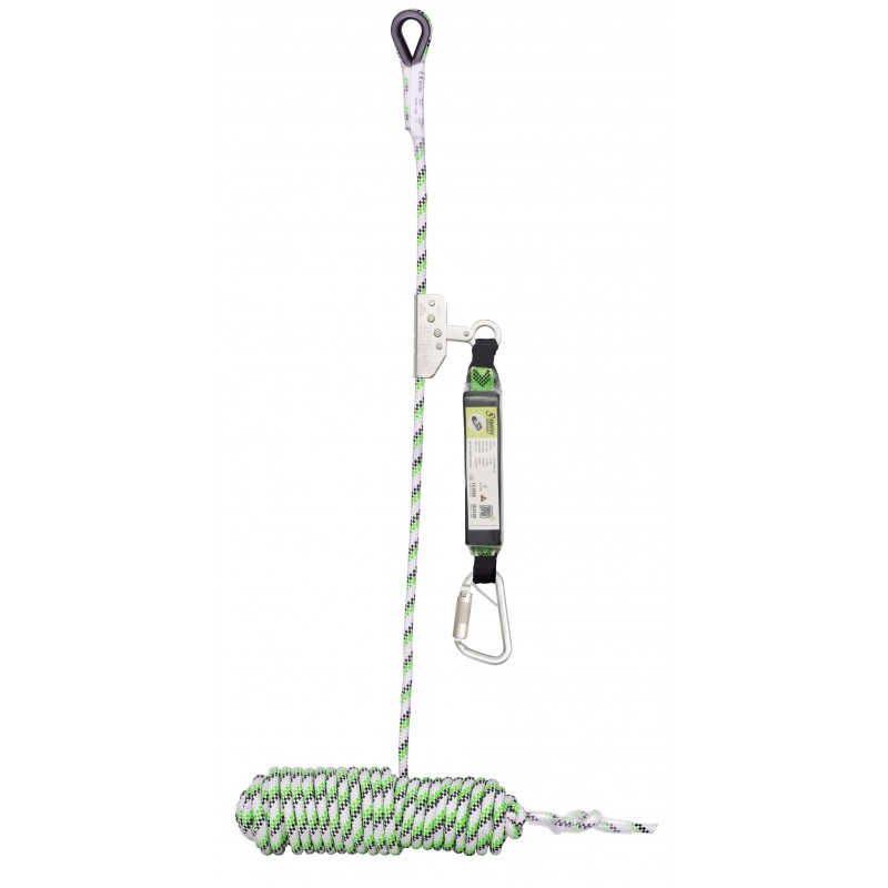 Guided type fall arrester on Kernmantle rope