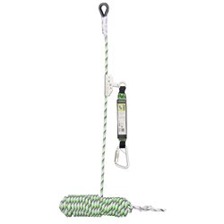 NIRO-S, Sliding fall arrester on 15 mtr kernmantle rope, with energy absorber