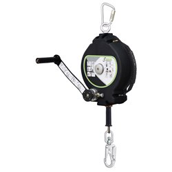 LONY - Synthetic rope retractable fall arrester 18 m with integrated rescue winch