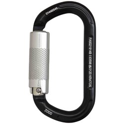 Aluminiumkarabiner mit Automatikverschluss Vierteldrehung (Twist-Lock)