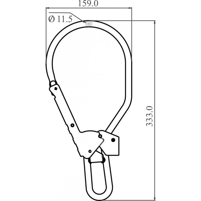 Steel Tower Hook with a 80 mm gate opening