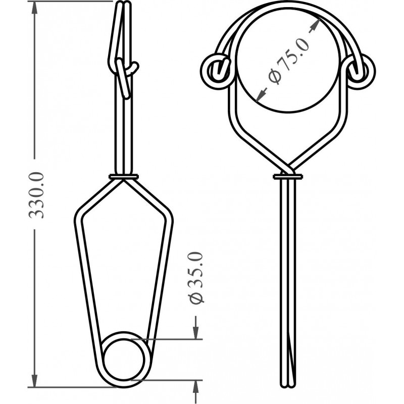 Anchorage Hook with a 75 mm gate opening