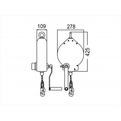 Polymer casing with galvanized steel wire rope Lg 30 mtr