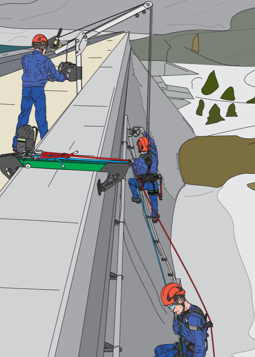 Travail sur structure maçonnée