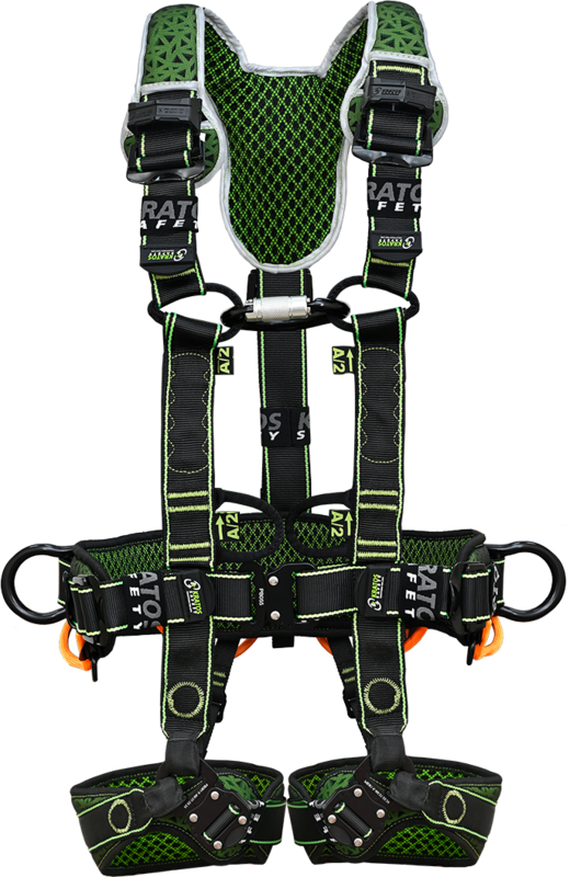 WIND HYBRID AIRTECH - Harnais antichute 4 points d'accrochage avec ceinture extra confort pour travail sur éolienne (S-M)