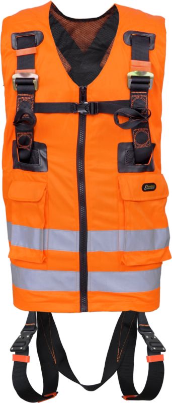 REFLEX 2, Harnais Gilet haute visibilité orange