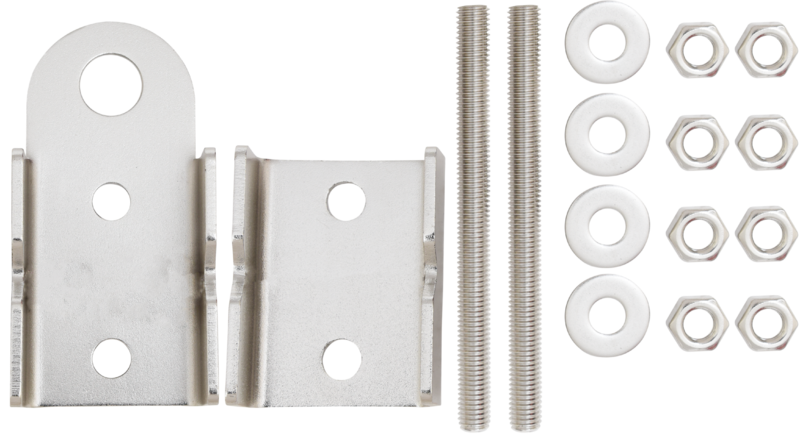 Fixation haute ou basse pour support d'assurage cable (flexible ou rigide)