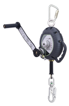 KALYPSO câble acier galvanisé, antichute à rappel automatique 10 m avec treuil de sauvetage intégré