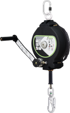 LONY - Antichute à rappel automatique câble synthétique 18 m avec treuil de sauvetage intégré