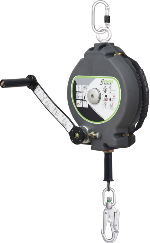 KALYPSO câble Inox, antichute à rappel automatique 30 m avec treuil de sauvetage intégré