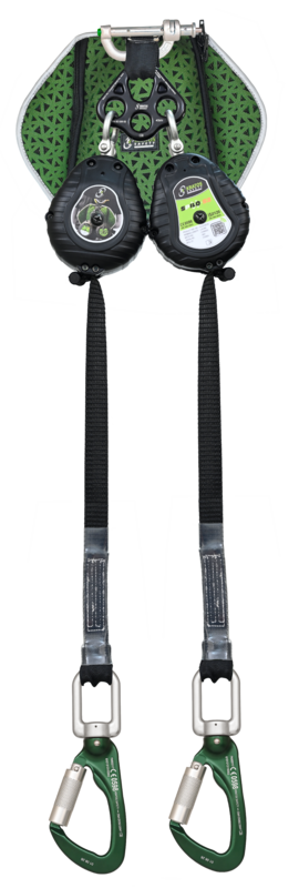 SPILO-S2 - Antichute à rappel automatique double sangle 2,40 m et absorbeur d'énergie dans poche dorsale