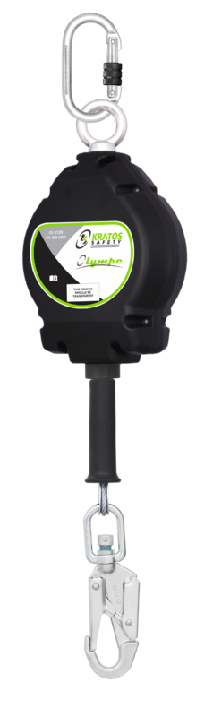 OLYMPE, Antichute à rappel automatique avec câble acier galvanisé Lg 10 m