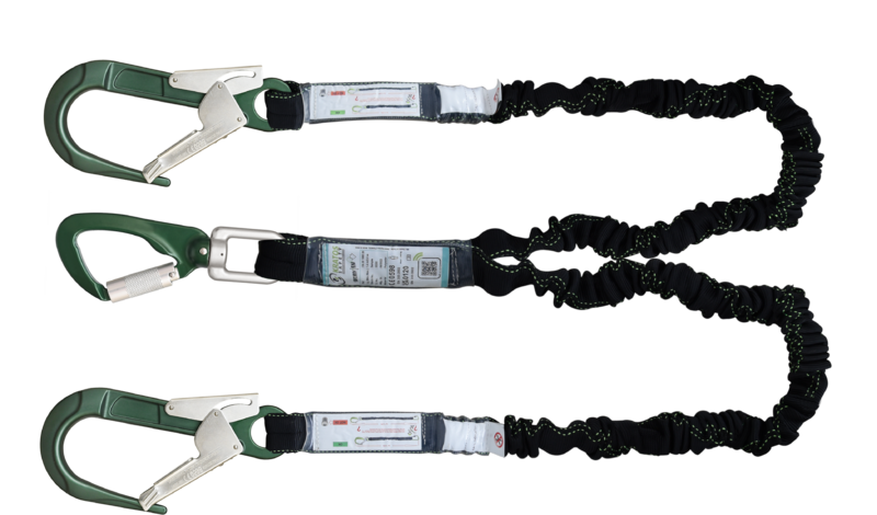 GRAVITY-S - Longe fourche en sangle élastique 2 m avec absorbeur d'énergie extensible