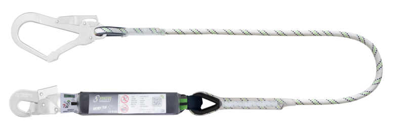 HOPE - Longe en corde tressée 1,50 m avec absorbeur d’énergie et mousquetons FA 50 202 17 et FA 50 207 55