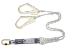 HOPE - Longe fourche tressée 1 m avec absorbeur d’énergie et mousquetons FA 50 101 17 et FA 50 207 55