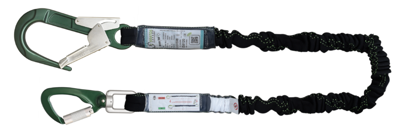 GRAVITY-S - Longe en sangle élastique 2m avec absorbeur d’énergie intégré dansla longe