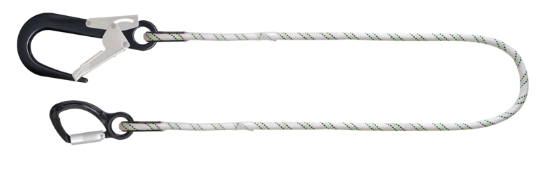 SILVA 1, Longe en corde tressée 1 m avec connecteurs aluminium