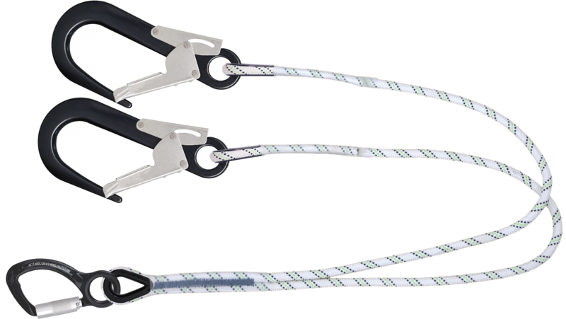 SILVA 2, Longe fourche en corde tressée 1 m avec connecteurs aluminium