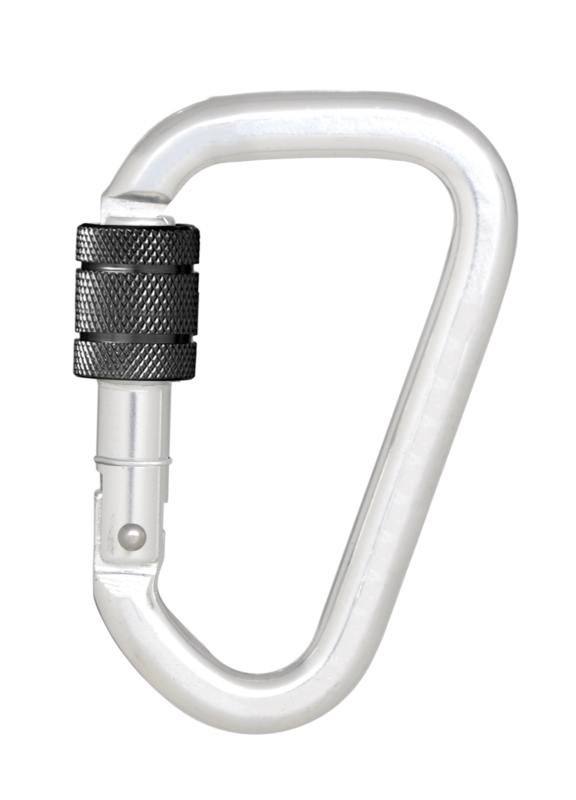 Mousqueton aluminium à verrouillage à vis - type Keylock