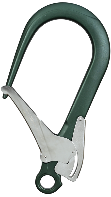 Mousqueton d'échafaudage aluminium, ouverture 109 mm