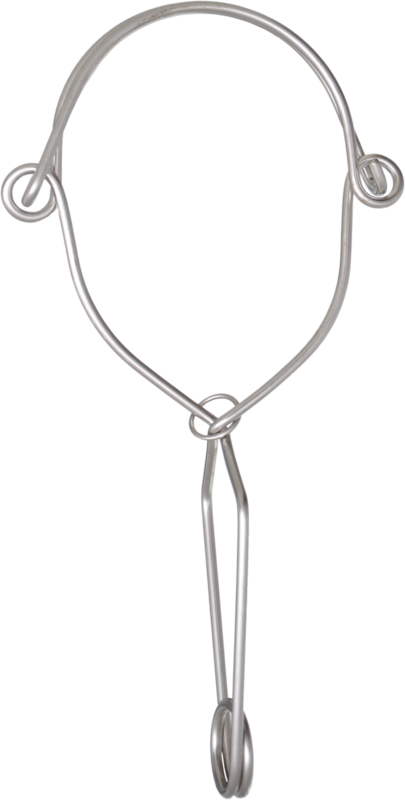Crochet d'amarrage inox double action, ouverture 140 mm