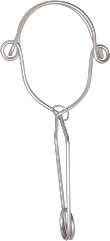 Crochet d'amarrage inox double action, ouverture 110 mm