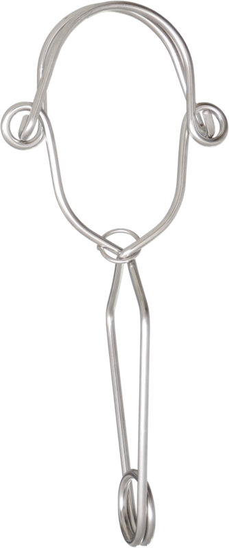 Crochet d'amarrage inox double action, ouverture 75 mm