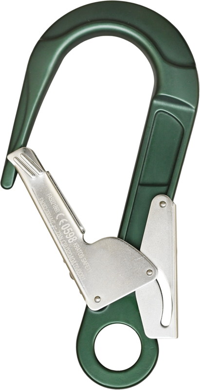 Mousqueton d'échafaudage aluminium à verrouillage automatique