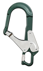 HUKA-1 - Mousqueton d'échafaudage aluminium à verrouillage automatique avec œil de connexion ouvrable