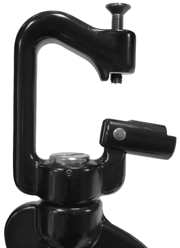 HUKA-2 - Mousqueton d'échafaudage aluminium à verrouillage automatique avec œil de connexion ouvrable et émerillon