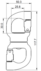 GIROS 2, Émerillon aluminium ouvrant sur roulement à billes, ouverture 12 mm