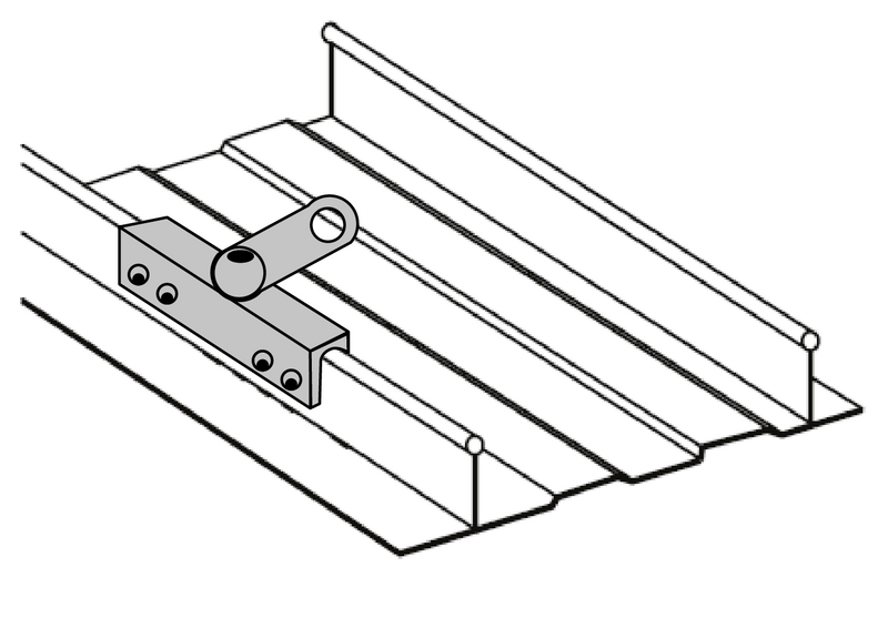 WAVY 2 - Point d'ancrage aluminium pour bac acier à joint debout
