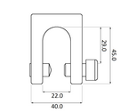 WAVY 2 - Point d'ancrage aluminium pour bac acier à joint debout
