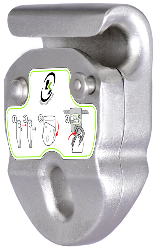 Navette ouvrable pour ligne de vie horizontale câble KS-Line (KS 4000)