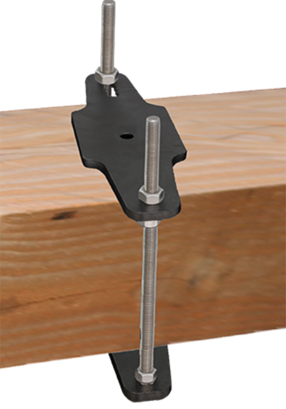 Plaque de fixation par bridage pour ligne de vie horizontale câble KS-Line (KS 4000)