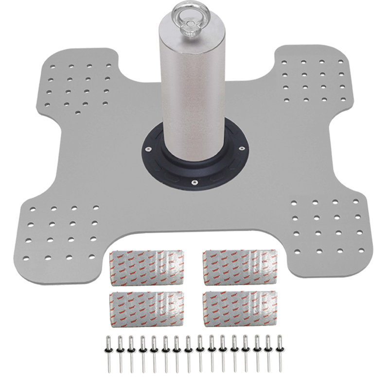 Potelet d'extrémité avec système d'absorption d'énergie pour ligne de vie KS-Line sur couverture bac acier