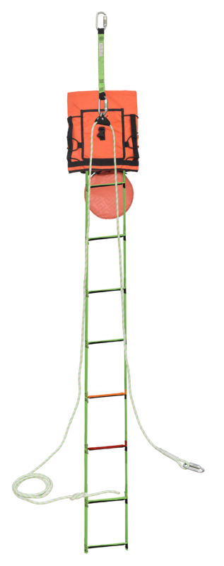 EVA'LAD 2, Échelle de sauvetage en sangle, lg. 6 m, avec système de sécurisation intégré